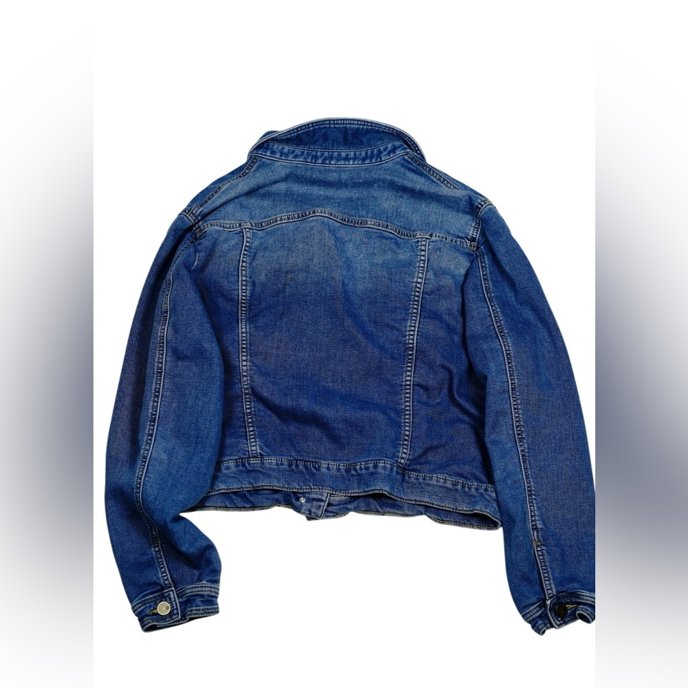 New York & Company Blue Denim Jacket Stretch Cotton Blend – Size XL - Picture 9 of 13